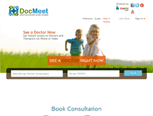Tablet Screenshot of docmeet.com